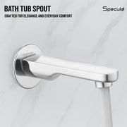 Ornamix Brass Chrome Plain Bath Tub Spout - by Specule